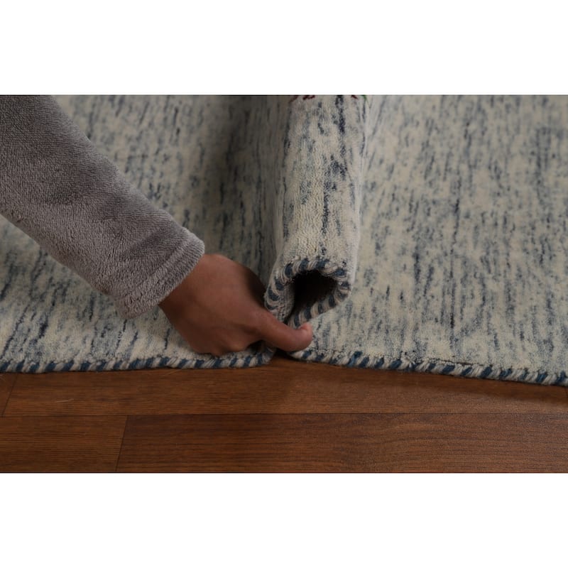 Tribal Animals Gabbeh Oriental Area Rug Handmade Wool Carpet - 8'1"x 9'9"