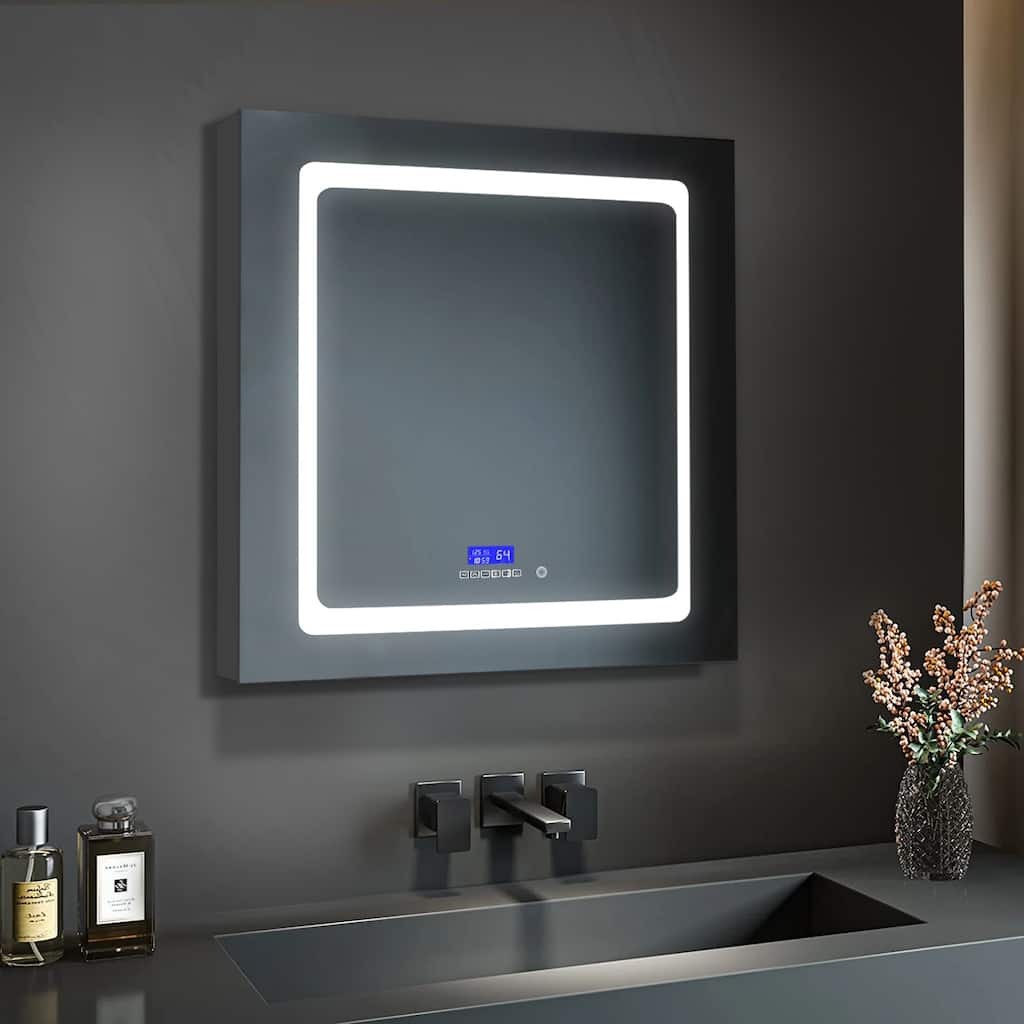 Bracciano 30" Surface-Mount LED Mirror Medicine Cabinet with Defogger