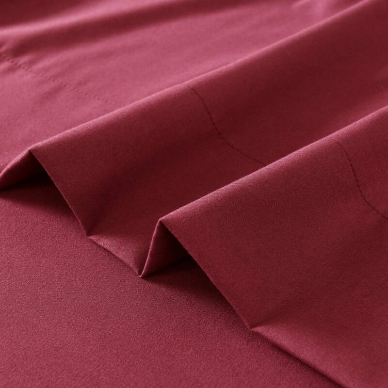 3/4 Pcs Soft Solid & Embroidery Bed Sheets Set