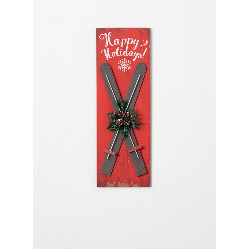 Sullivans Happy Holiday & Ski Wall Decor