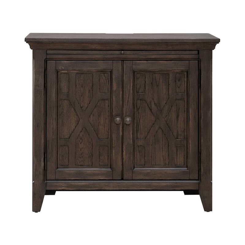 Paradise Valley Saddle Brown 2 Door Bedside Chest Charging Station