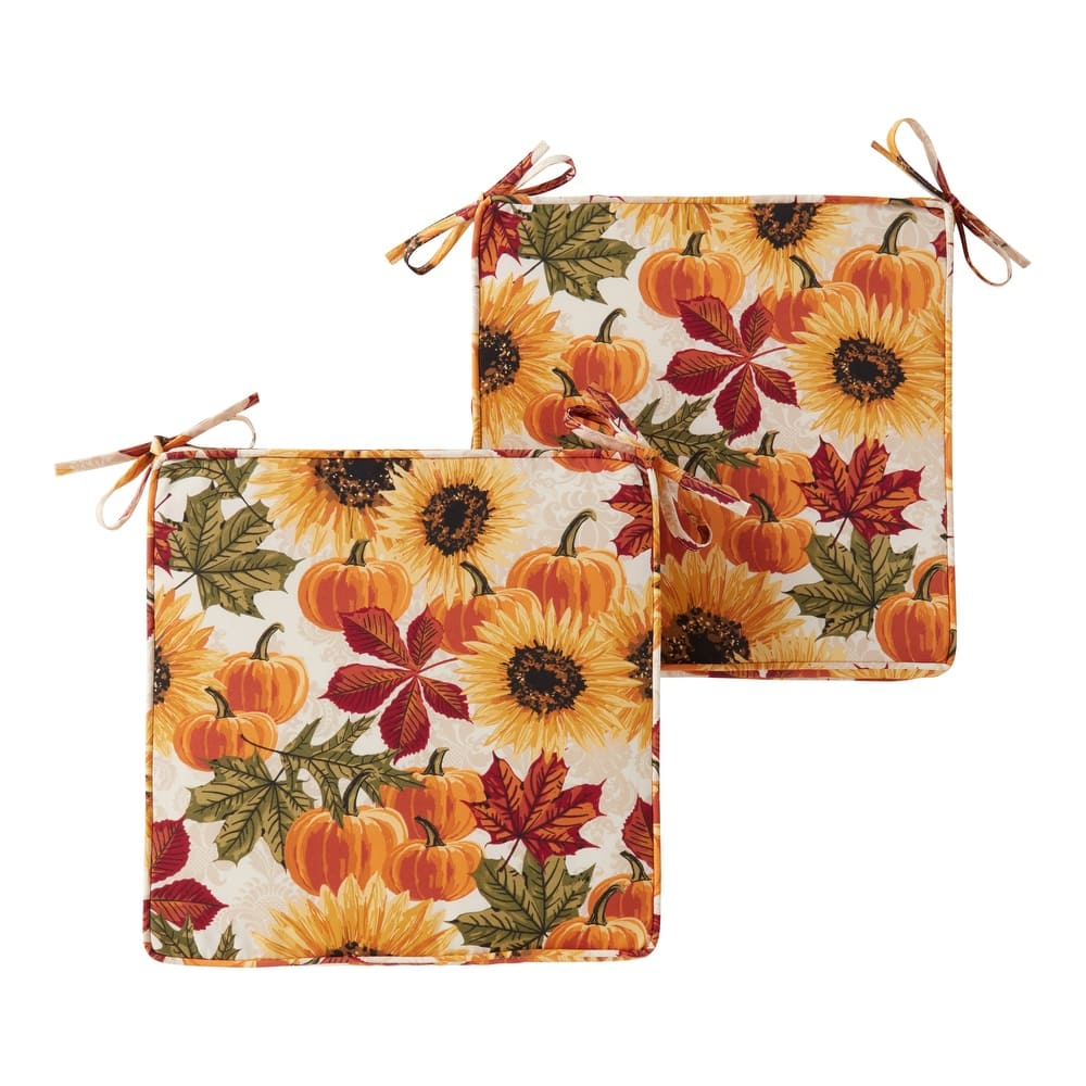 Greendale Home Fashions 18" Square Outdoor Chair Pad (Set of 2)