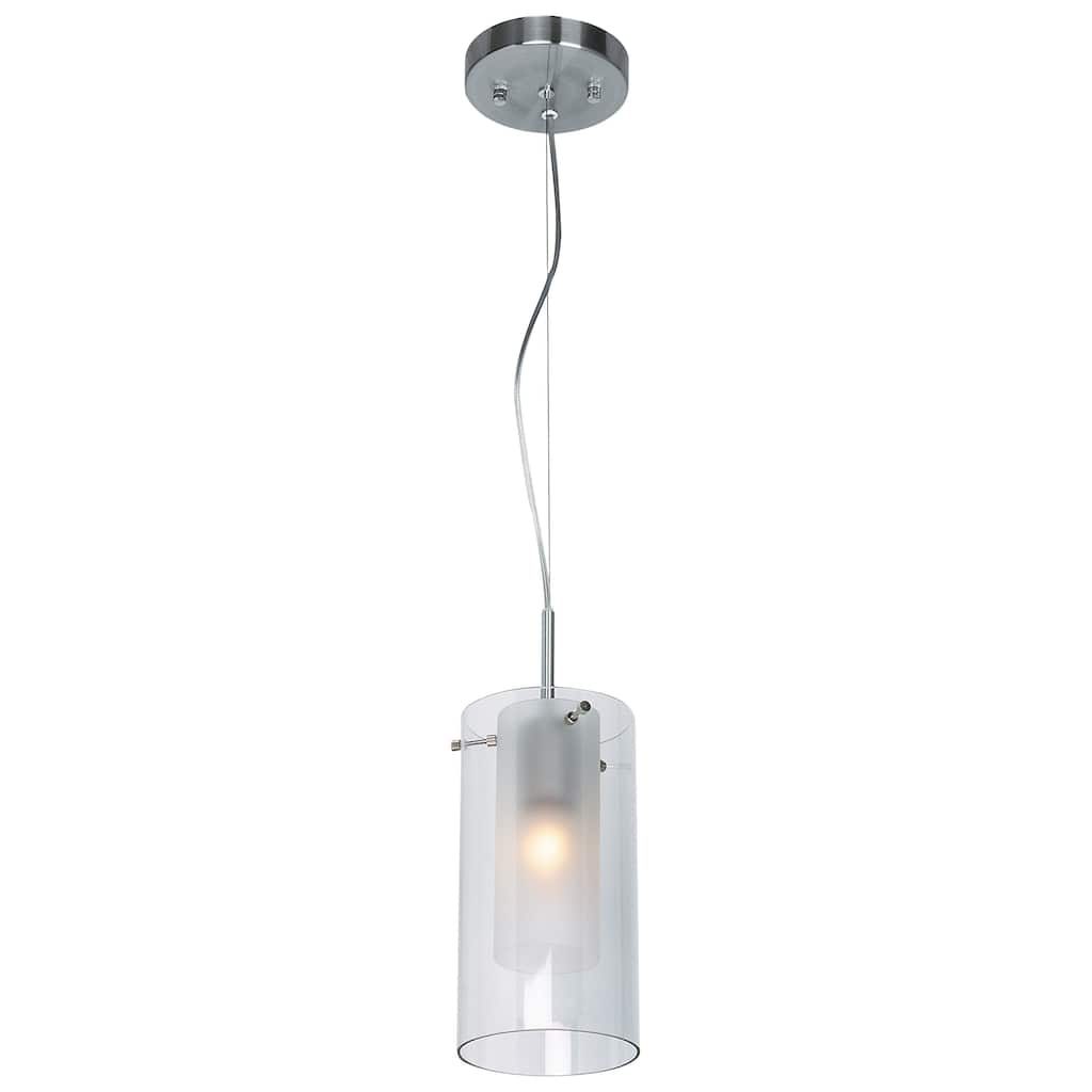 Access Lighting Proteus - Pendant - LED - Brushed Steel Finish - Frosted Clear Glass Diffuser