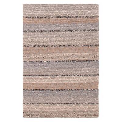 ECARPETGALLERY Braid weave Sienna Grey Wool Rug - 4'0 x 5'11