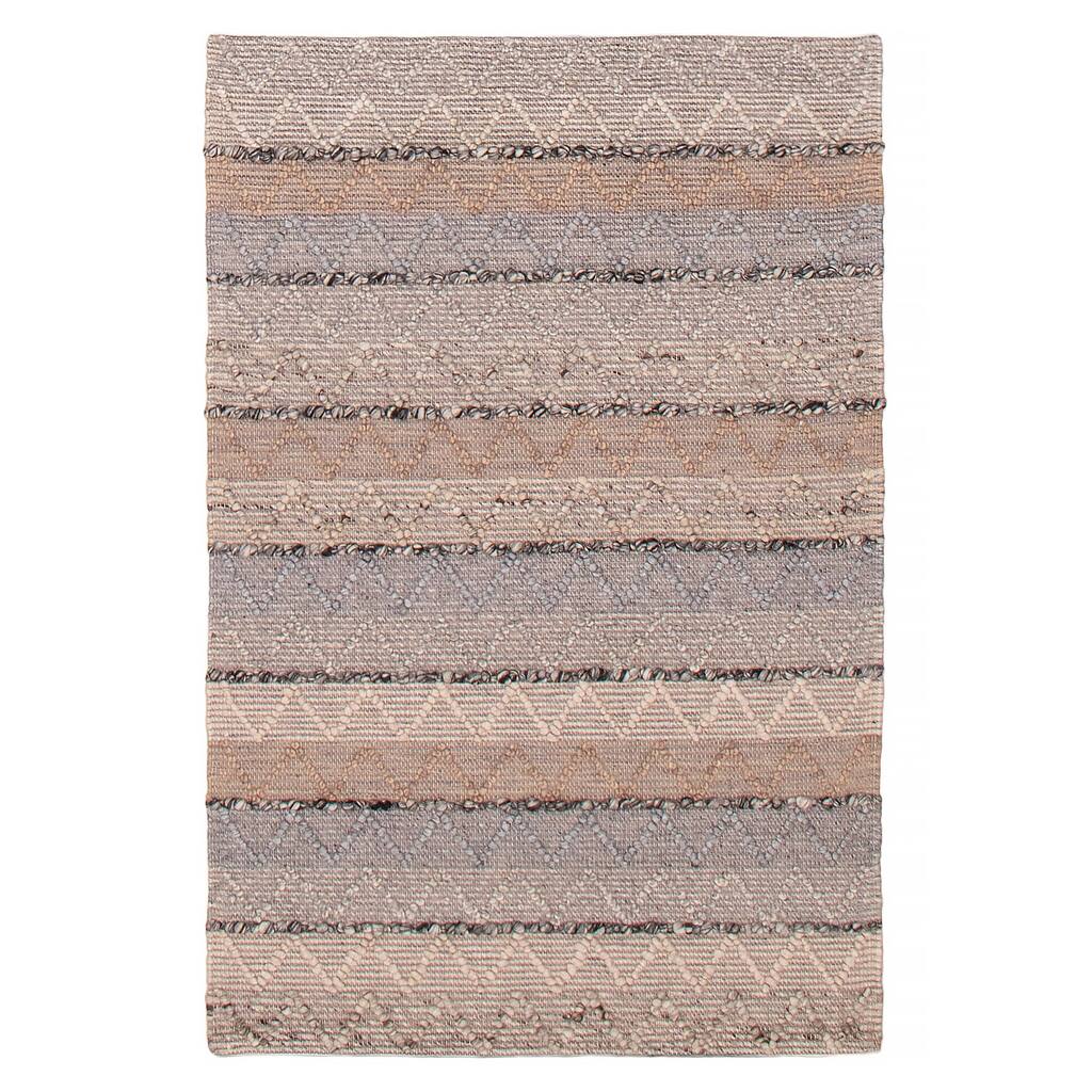 ECARPETGALLERY Braid weave Sienna Grey Wool Rug - 4'0 x 5'11