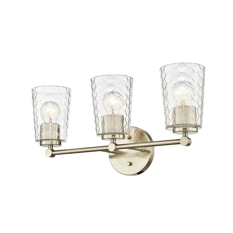 Millennium Lighting Ashli 2/4 Light Vanity Light with Clear Honeycomb Glass Shades