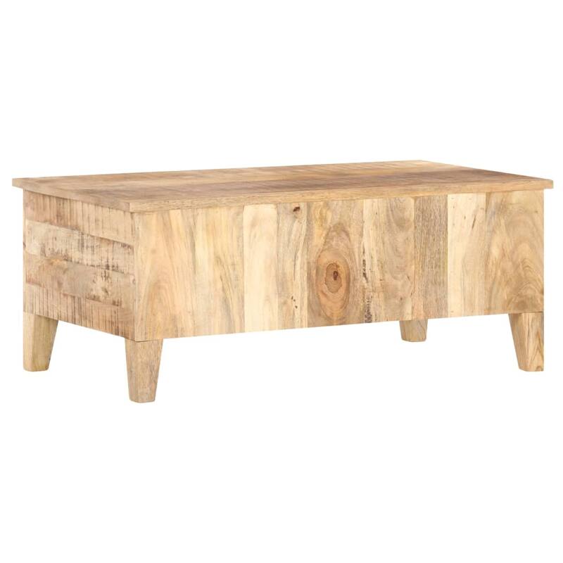 vidaXL Coffee Table 39.4"x21.7"x15.7" Rough Mango Wood - 39.4" x 21.7" x 15.7"