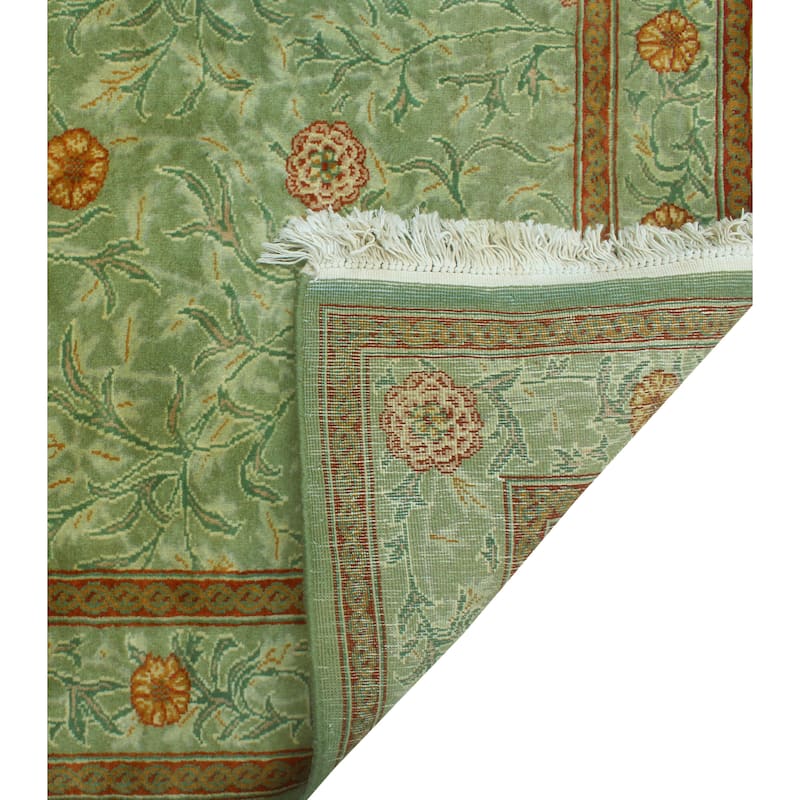 Pak-Persian Jasim Green/Grey Rug - 4'0" x 5'10"