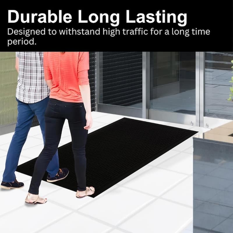 A1HC New Natural Rubber Premium Scrapper Door Mats-Keeps Mud and Dirt Away