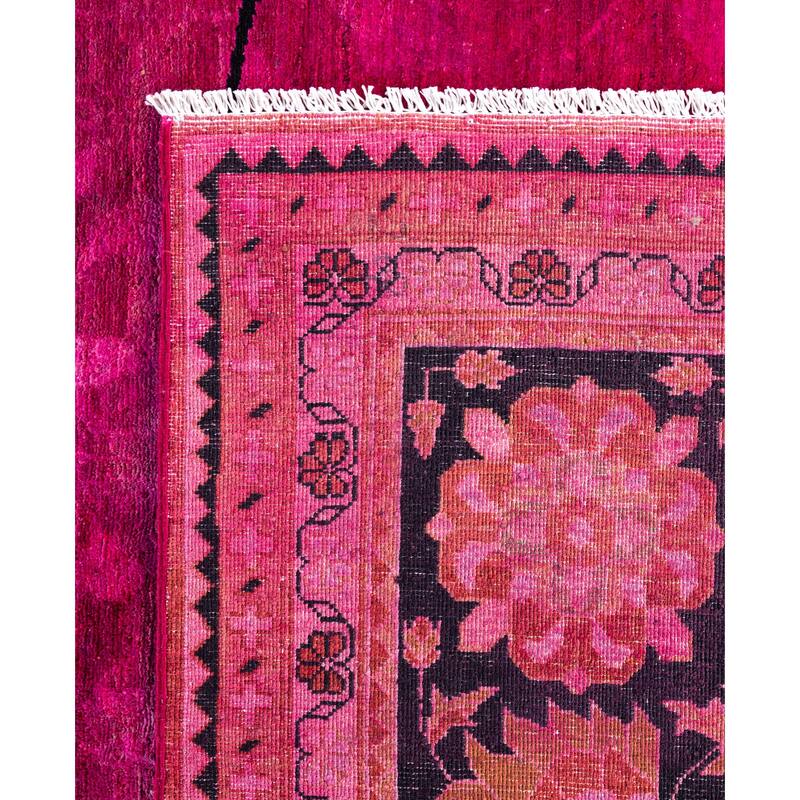 Overdyed One-of-a-Kind Hand-Knotted Area Rug - Pink - 12' 1" x 17' 8"
