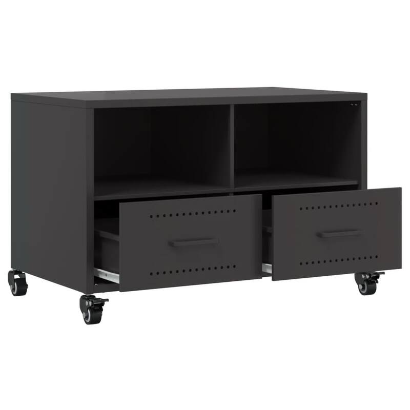 vidaXL TV Stand Sideboard Entertainment Center Media Unit Cold-rolled Steel - 15.4 x 26.8 x 17.1