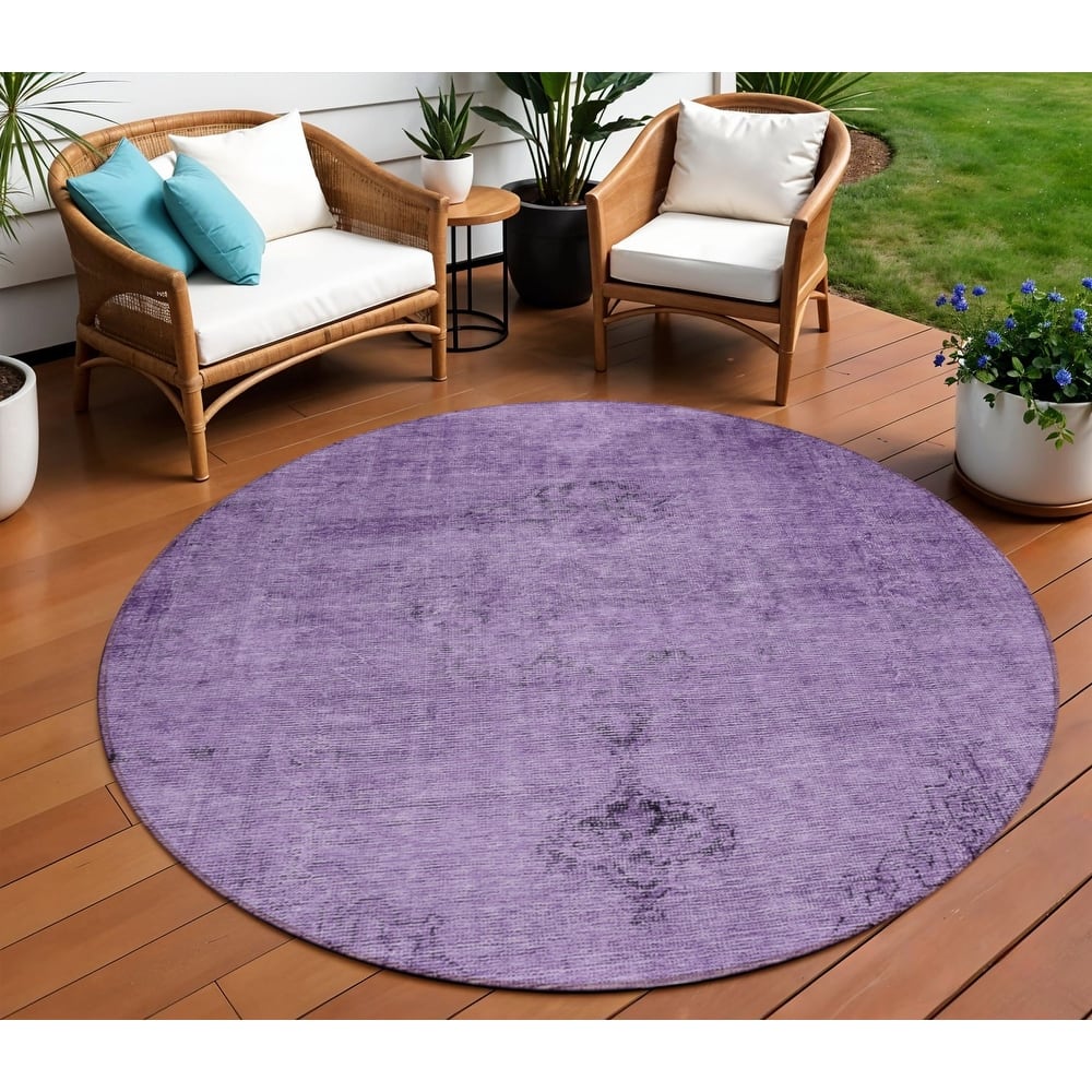 HomeRoots Oriental Traditional Rectangle Outdoor Rug
