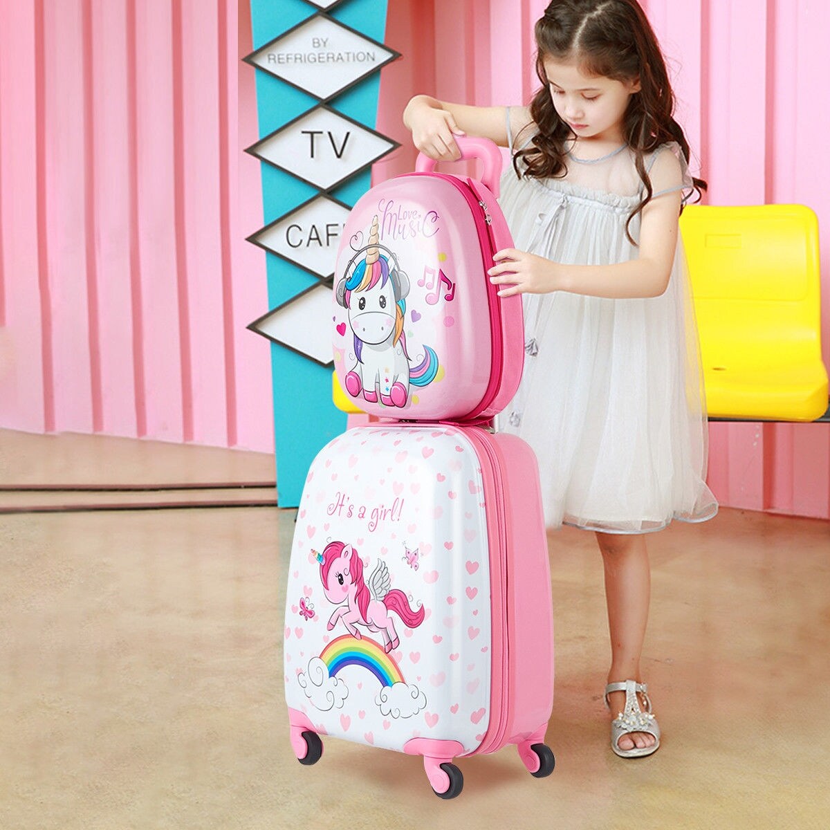 children's 4 wheel suitcase