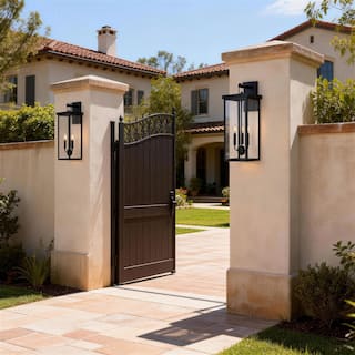 Outdoor Iron Rectangular Wall Light