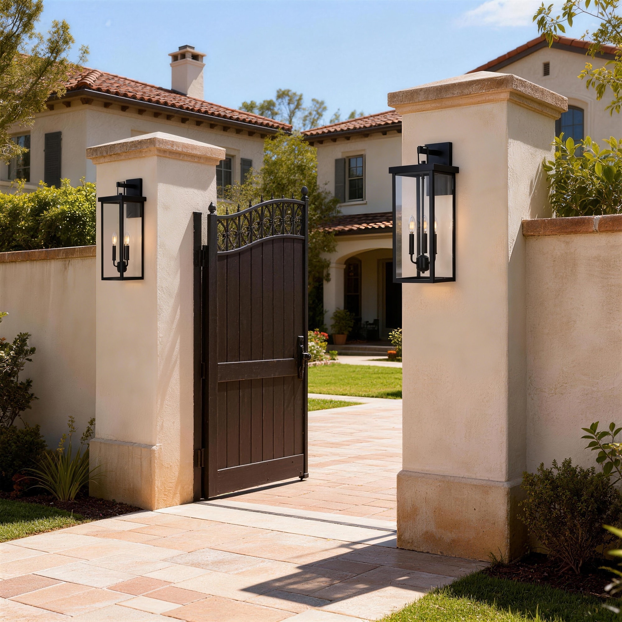 Outdoor Iron Rectangular Wall Light