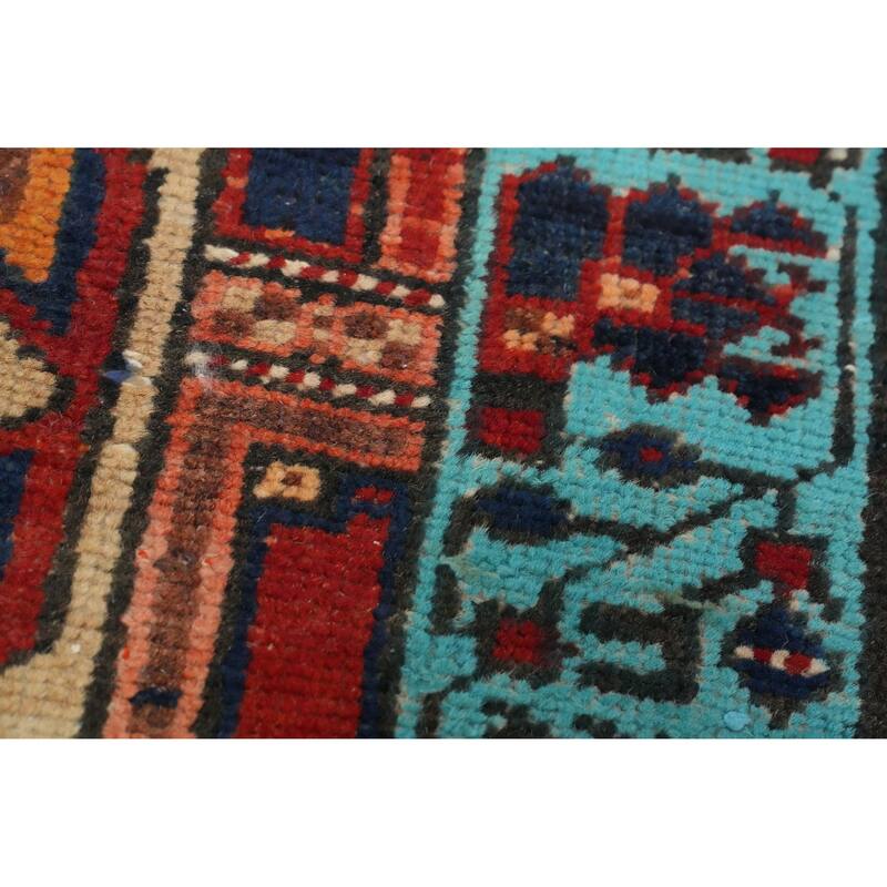 Hand Knotted Oriental 100% Wool Carpet Traditional Tribal Beige & Ivories Ardebil Runner Rug - 11' 11'' X 3' 3''