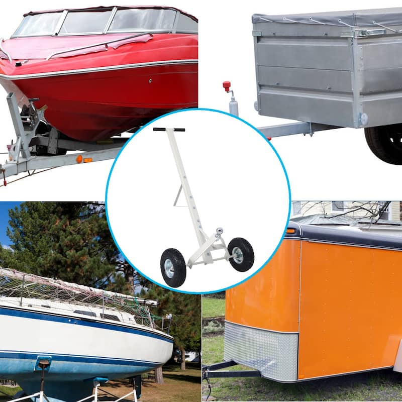 Multifunctional trailer dolly with 10-inch pneumatic tires, 600 lbs capacity