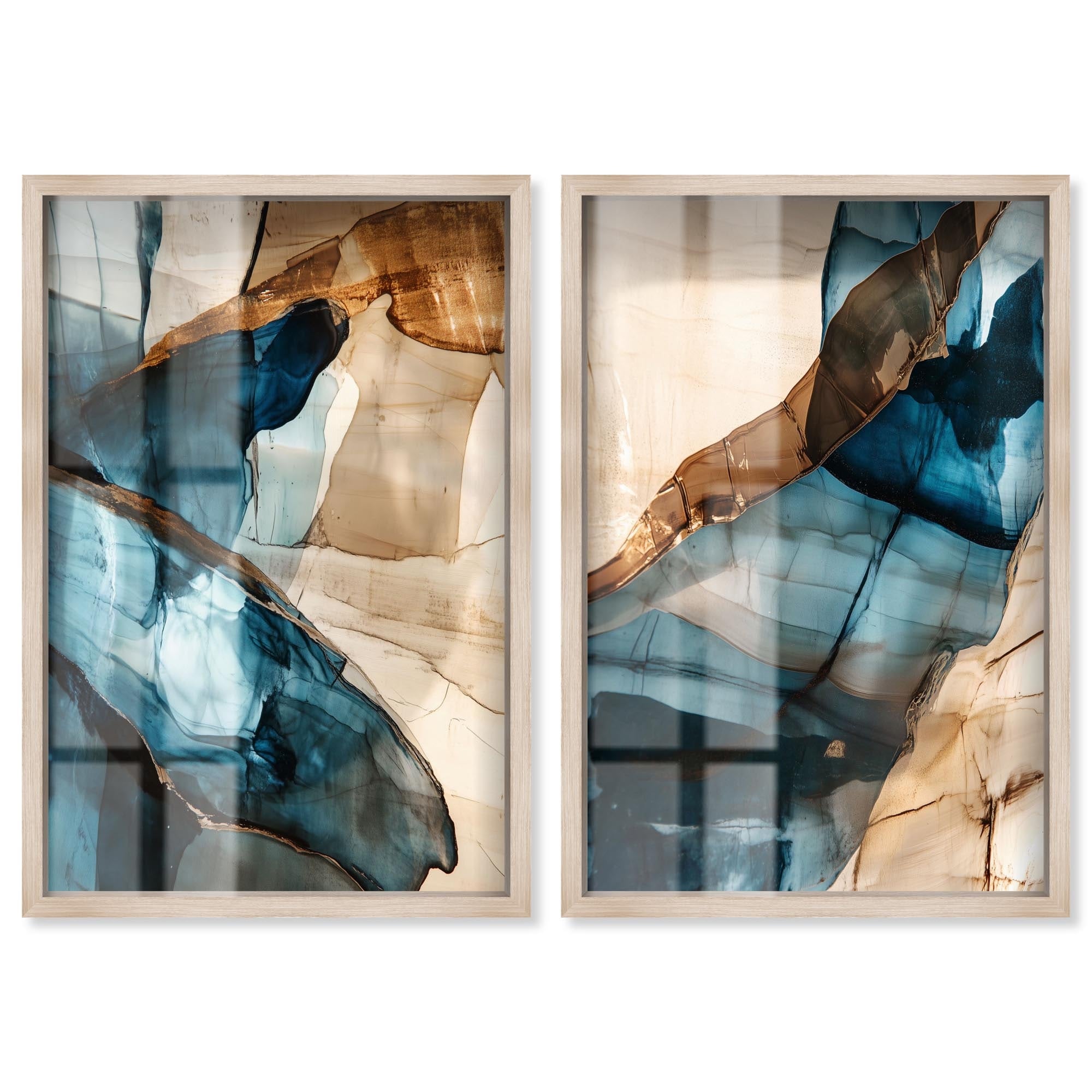 Glitch Aesthetic Duo Boho Wall Decor Shadowbox Print by Art Remedy