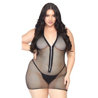 plus size fishnet dress