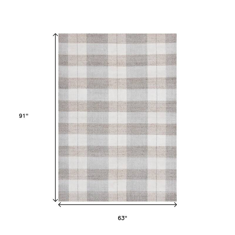 HomeRoots Geometric Modern Rectangle Area Rug - 5' X 8'