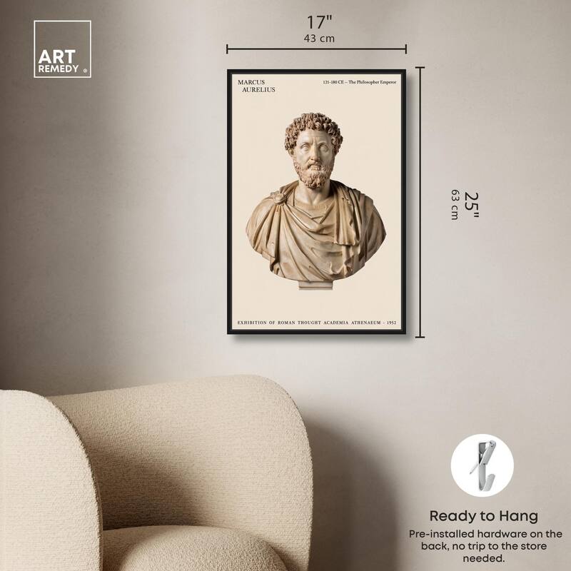 Philosopher Emperor's Gaze Canvas by Art Remedy