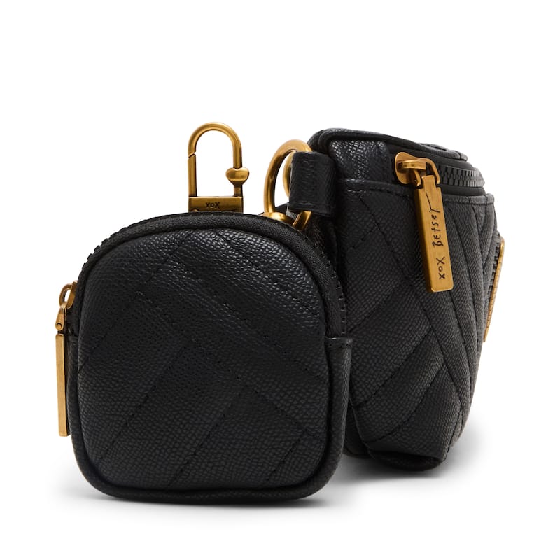 Betsey Johnson Quilted Crossbody Bag - Black
