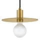 preview thumbnail 1 of 7, Lark 83887 Lulu 10" Wide Mini Pendant Lacquered Brass