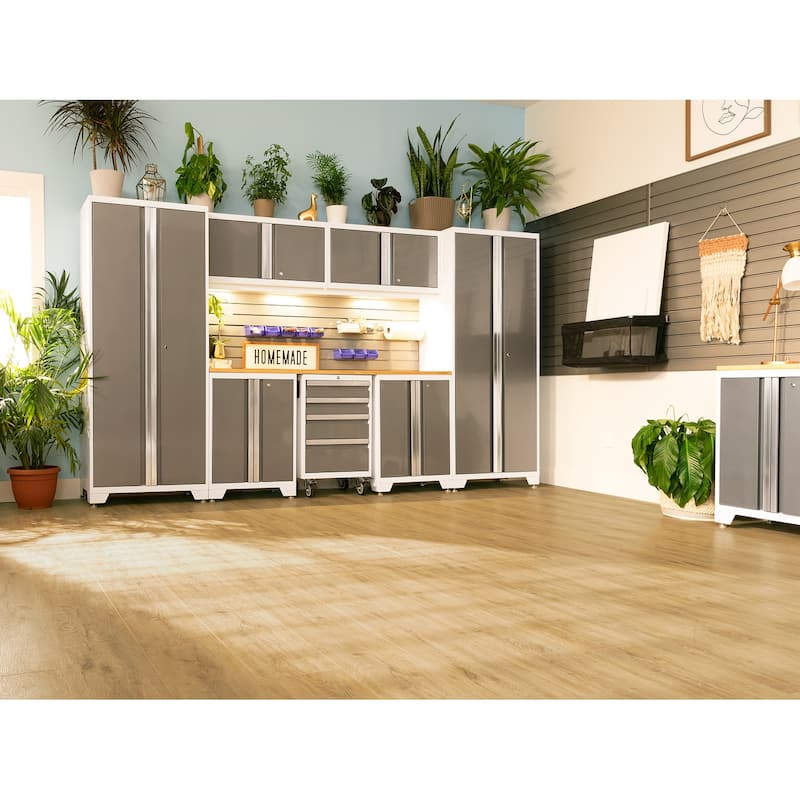 NewAge Products Stone Composite 9.5mm Luxury Vinyl Plank - 400 Sq.ft. Flooring Bundle - Natural Oak
