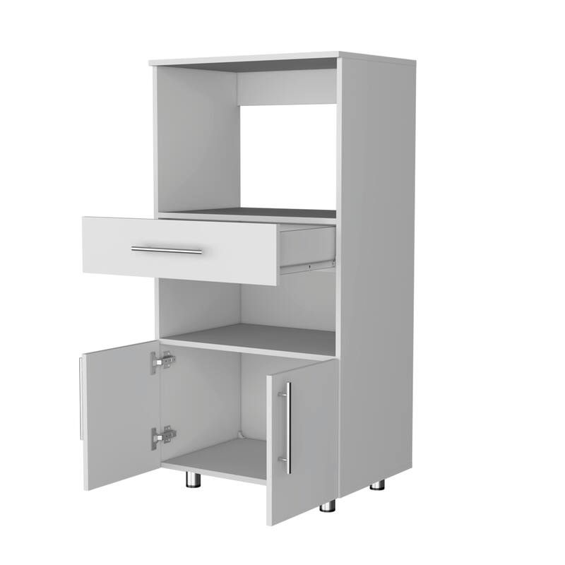 Corsica Pantry Cabinet Microwave Stand, Multi-Function with Drawer
