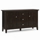preview thumbnail 2 of 16, WYNDENHALL Freemont SOLID WOOD 54 inch Wide Transitional Sideboard Buffet - 17" D x 54" W x 30" H