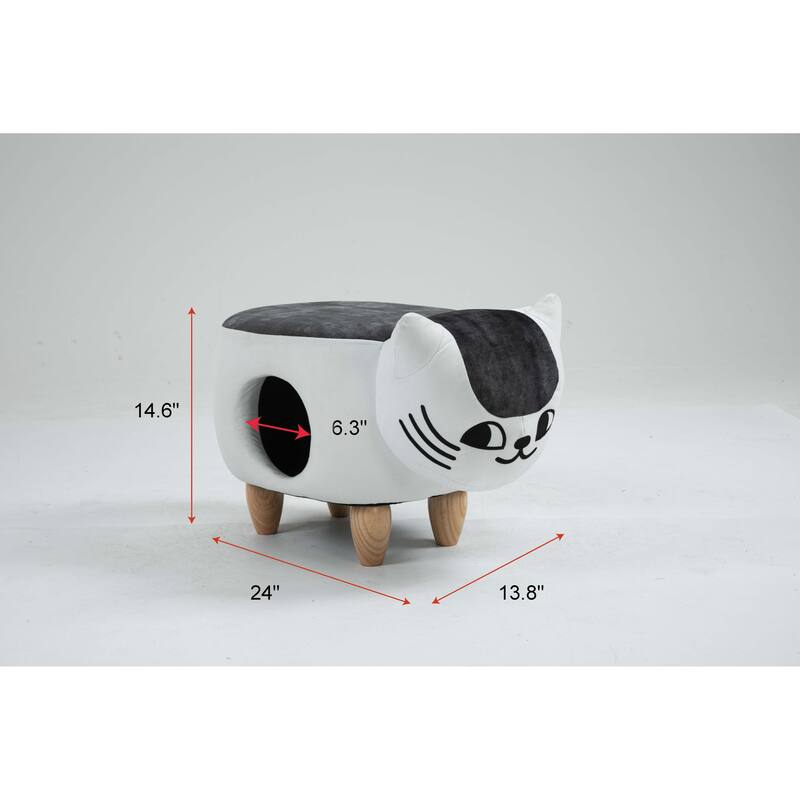 Cat Condo Pet House Storage Ottoman