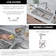preview thumbnail 22 of 24, STYLISH 32 inch Stainless Steel 18G Double Bowl Low Divider Dual Mount Sink - Brushed Stainless Steel - 32.25" x 18.9" x 9"