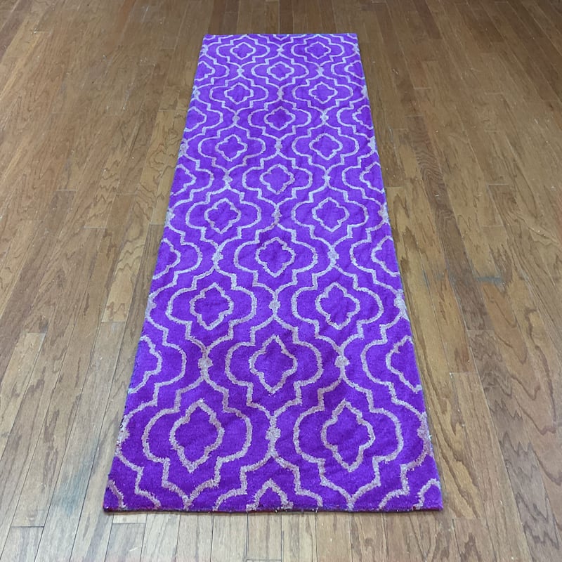 HERAT ORIENTAL Handmade Tibetan Wool Runner - 2'6 x 8'