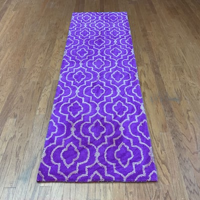 HERAT ORIENTAL Handmade Tibetan Wool Runner - 2'6 x 8'