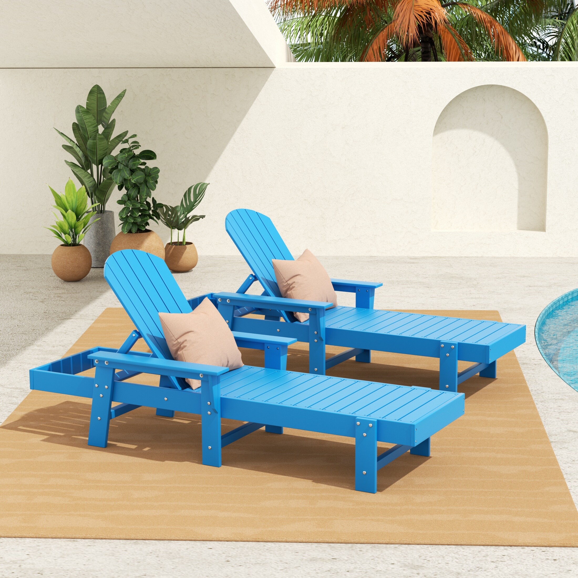 Poly resin chaise lounge deals