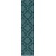 preview thumbnail 30 of 53, Hand-Woven Ali Tone-on-Tone Moroccan Trellis Wool Rug (2'3 x 10') - 2' 3" x 10' Teal