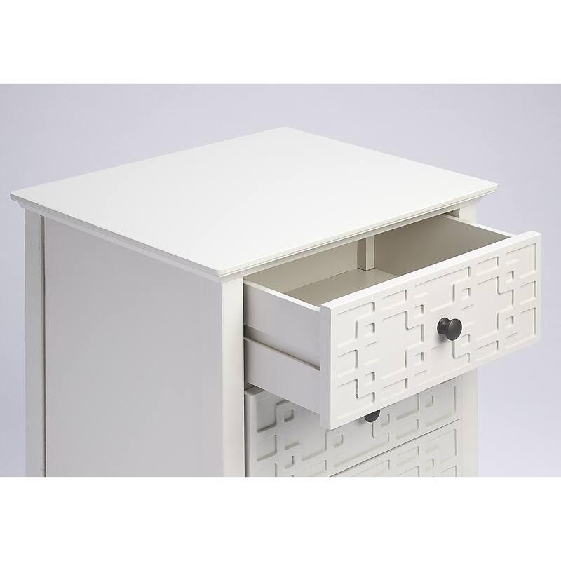 Kinsley Glossy White Nightstand