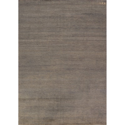 Gray & Beige Gabbeh Modern Area Rug Handmade Wool Carpet - 6'4" x 9'7"