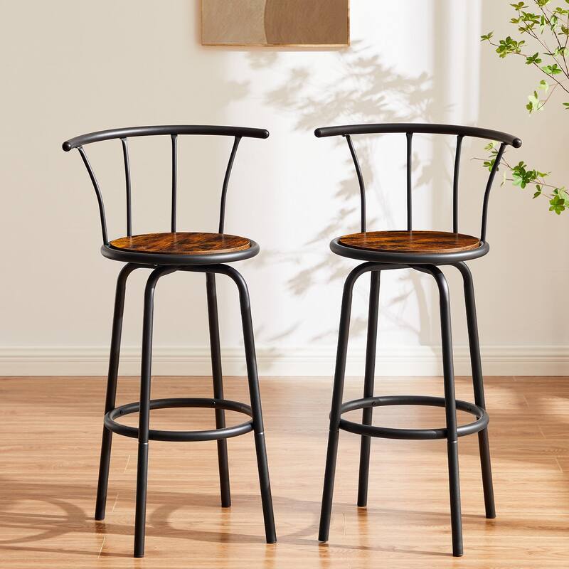 Javlergo Swivel Counter Bar Stools With Back, Set of 2