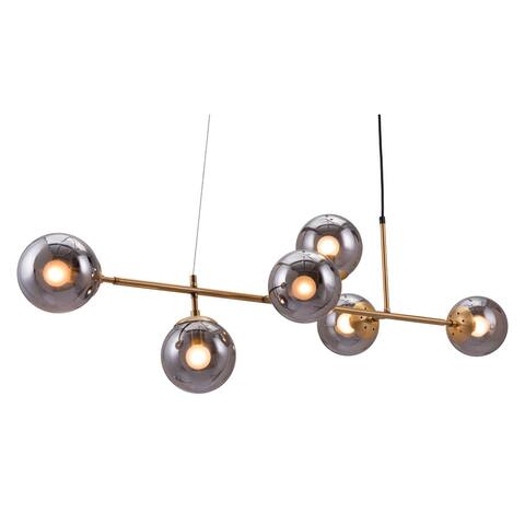 Gisela Ceiling Lamp Brass - 51.2" W x 17.7" D x 22.8~137.4" H