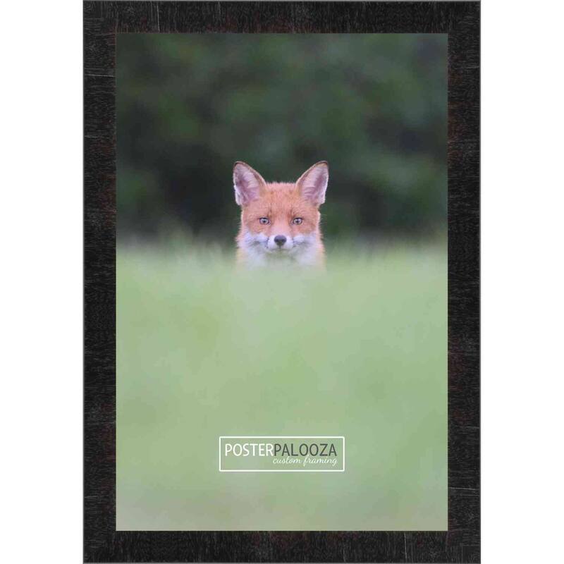 14x17 Contemporary Black Complete Wood Picture Frame with UV Acrylic, Foam Board Backing, & Hardware - Black