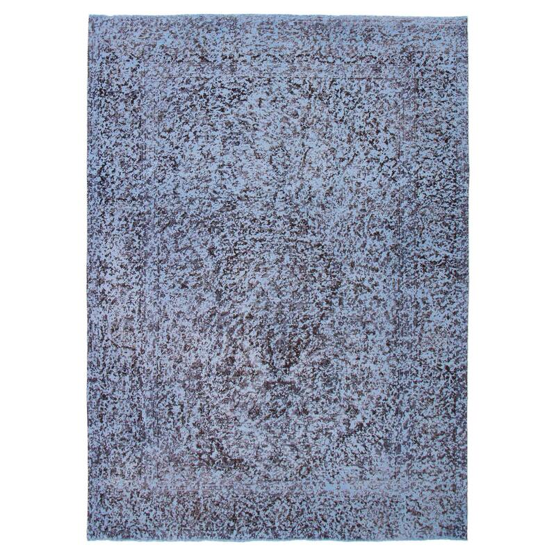 ECARPETGALLERY Hand-knotted Color Transition Denim Blue Wool Rug - 7'9 x 10'10 - Light Denim Blue - 7'9 x 10'10