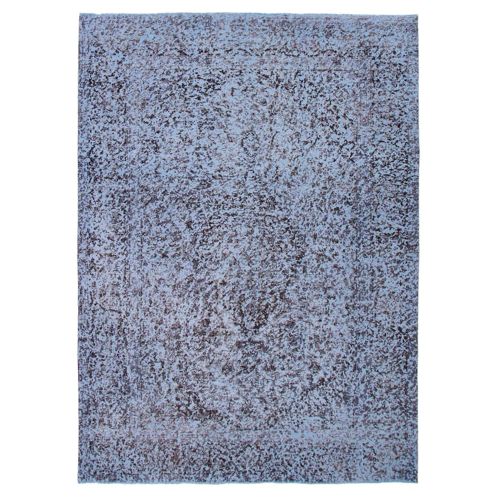ECARPETGALLERY Hand-knotted Color Transition Denim Blue Wool Rug - 7'9 x 10'10