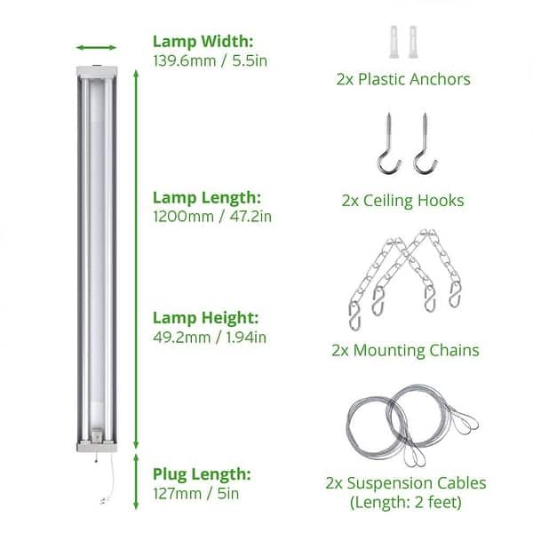 Sunco 12-Pack LED Shop Light – 4FT Linkable Utility Light For Garage Or Workshop, Black, 6000K 2 thumbnail image