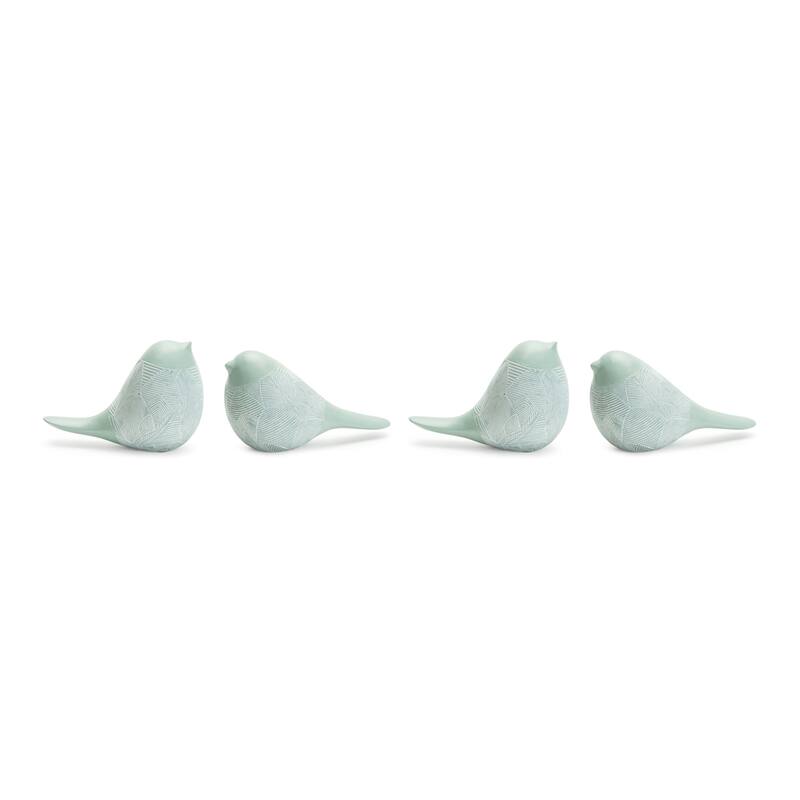 Modern Etched Bird Figurine (set of 4)