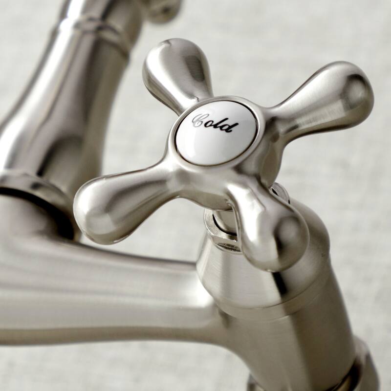 Vintage 6" Adjustable Center Wall Mount Kitchen Faucet