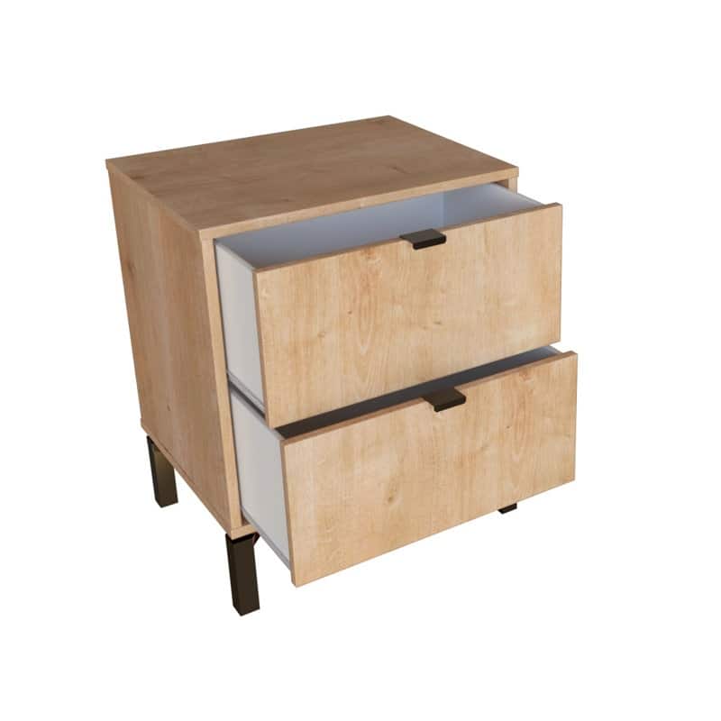 Minimalist 2-Drawer Nightstand