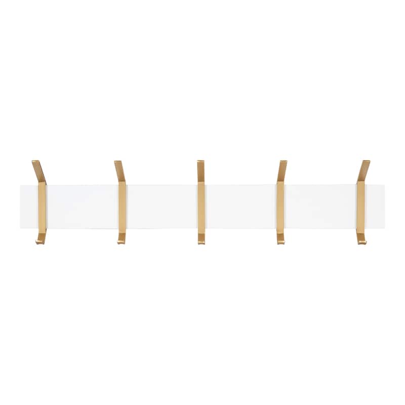 Kate and Laurel Rossmore Modern 5 Hook Shelf - 5 Hooks