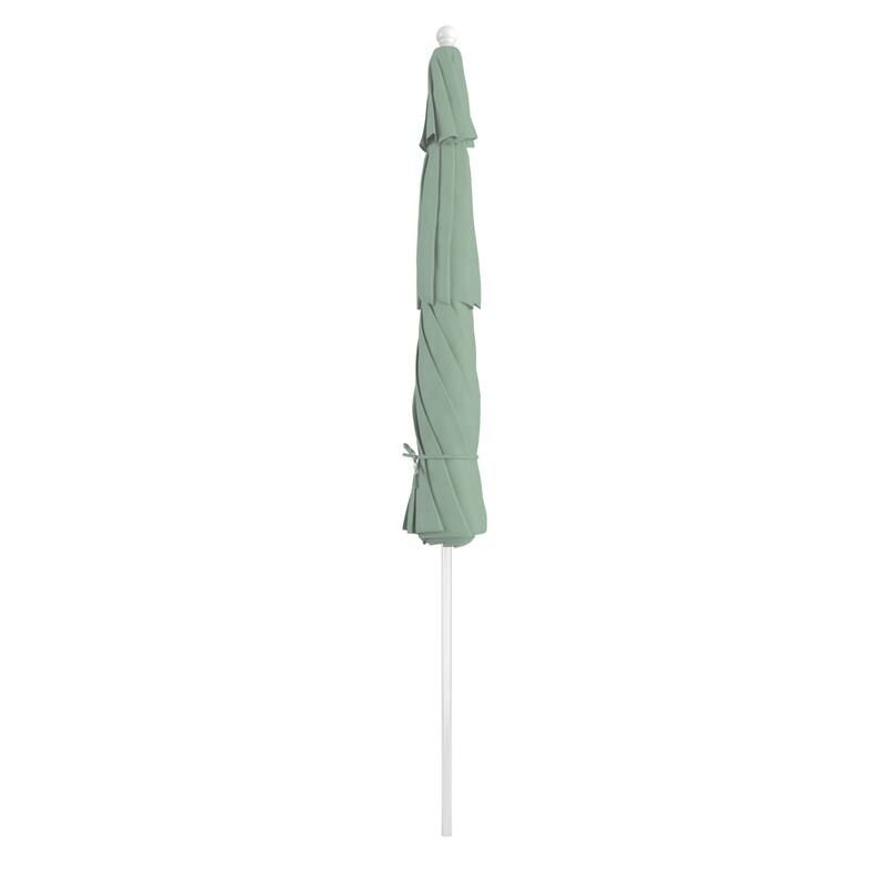California Umbrella 11' Venture Series Patio Umbrella, White Aluminum Pole Fiberglass Ribs Pulley Lift Pacifica