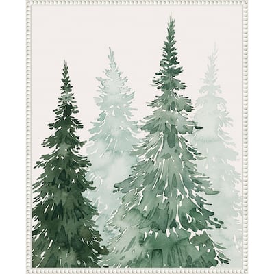 Winter Washed Coppice II by Grace Popp (23 x 28 in.), Framed Canvas Wall Art Print - Sylvie Beaded White